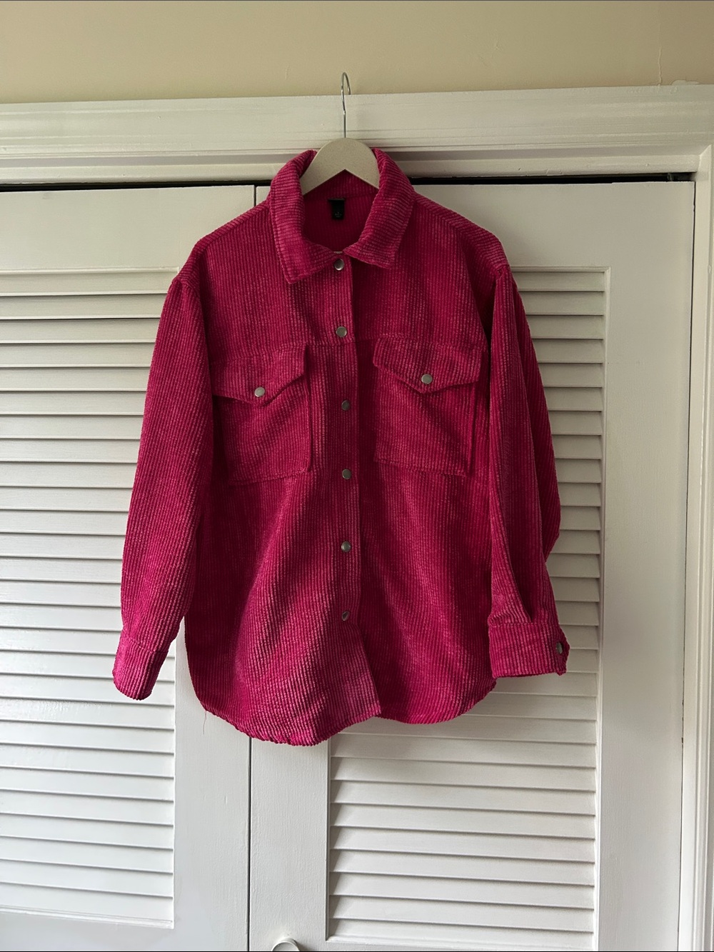 wild fable Hot Pink Corduroy Button-Up Jacket